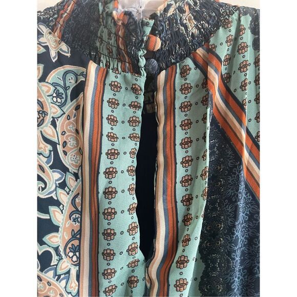 Laundry by Shelli Segal Women's Long Sleeve High Neck Mini Dress with Tiered Ski - Picture 5 of 7